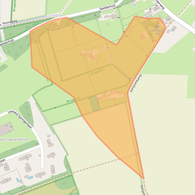 Kaart van postcodegebied 7361DD.