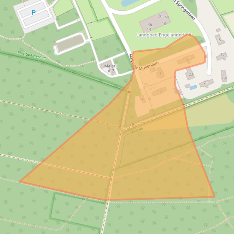 Kaart van postcodegebied 7361DL.