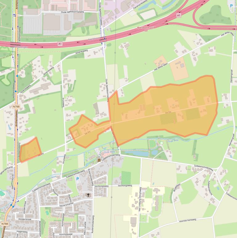 Kaart van postcodegebied 7361ED.