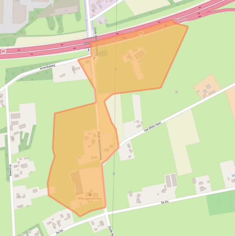 Kaart van postcodegebied 7361EH.