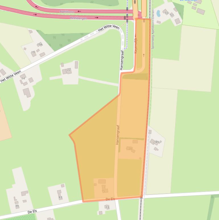 Kaart van postcodegebied 7361EL.