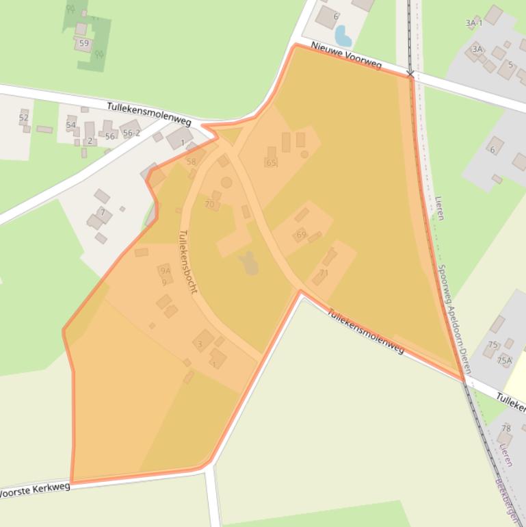 Kaart van postcodegebied 7361ER.