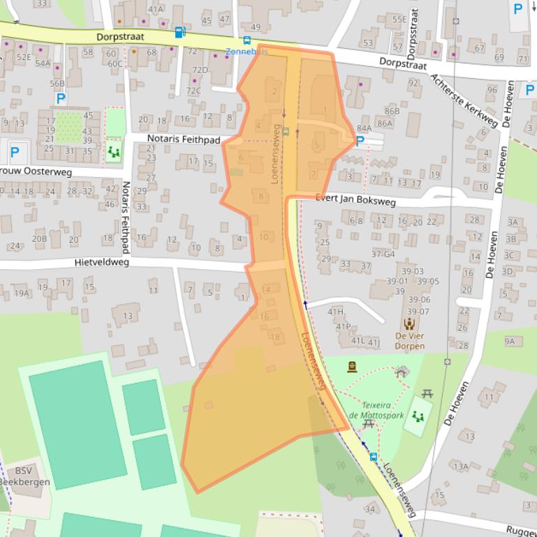 Kaart van postcodegebied 7361GA.