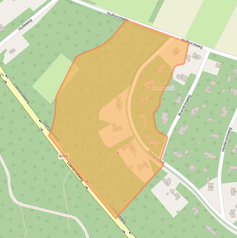 Kaart van postcodegebied 7361GL.