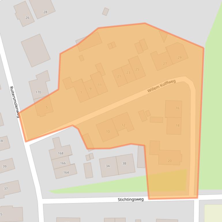 Kaart van postcodegebied 7361HA.