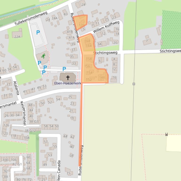 Kaart van postcodegebied 7361HC.