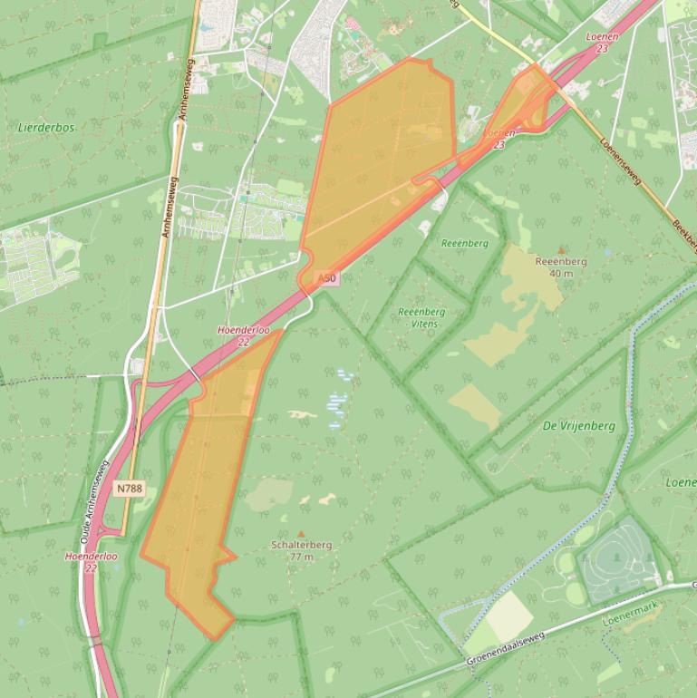 Kaart van postcodegebied 7361TH.