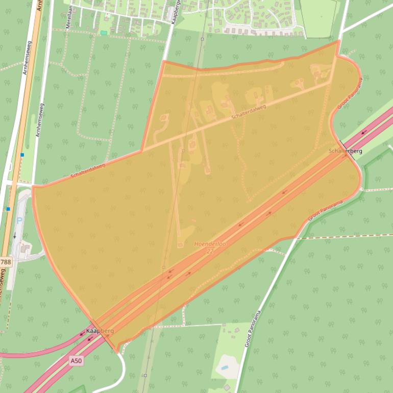 Kaart van postcodegebied 7361TJ.