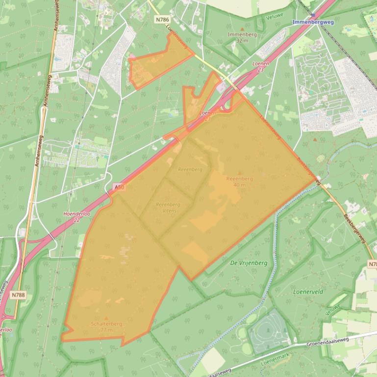 Kaart van postcodegebied 7361TK.