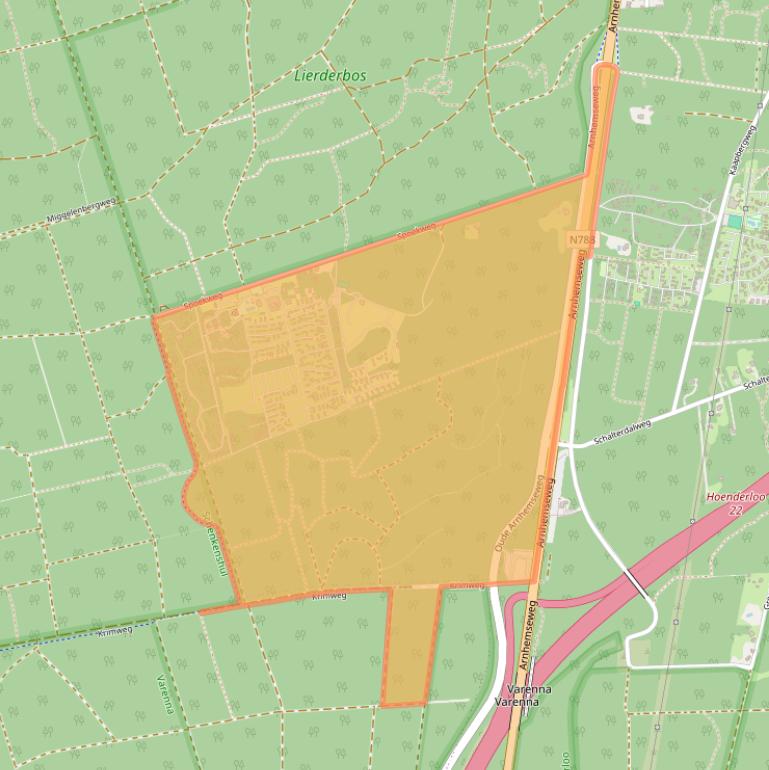 Kaart van postcodegebied 7361TM.