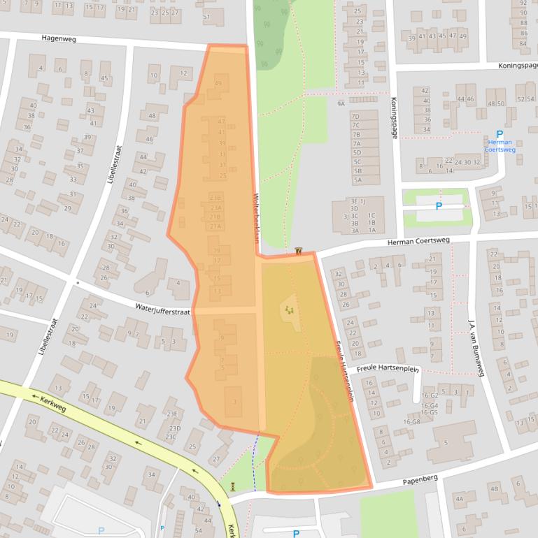 Kaart van postcodegebied 7361ZD.