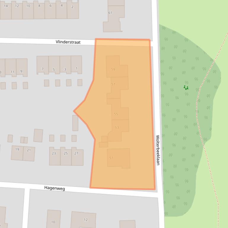 Kaart van postcodegebied 7361ZE.