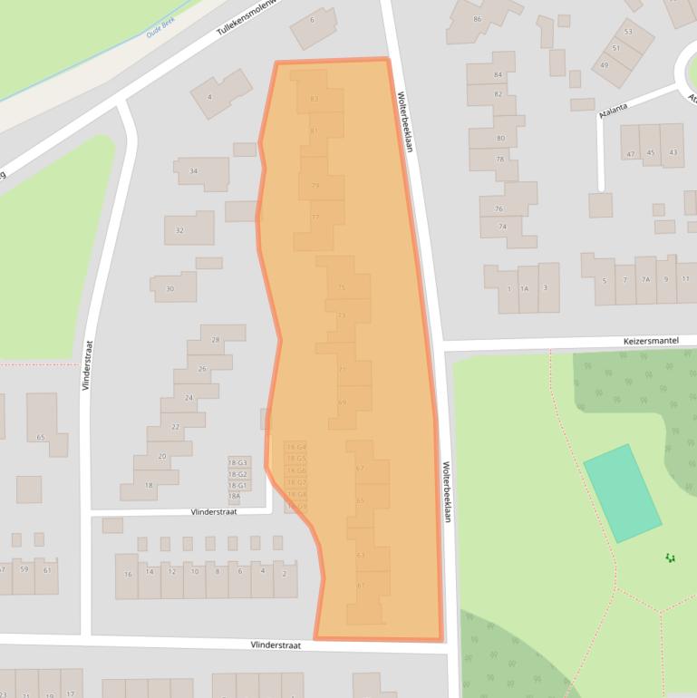 Kaart van postcodegebied 7361ZG.