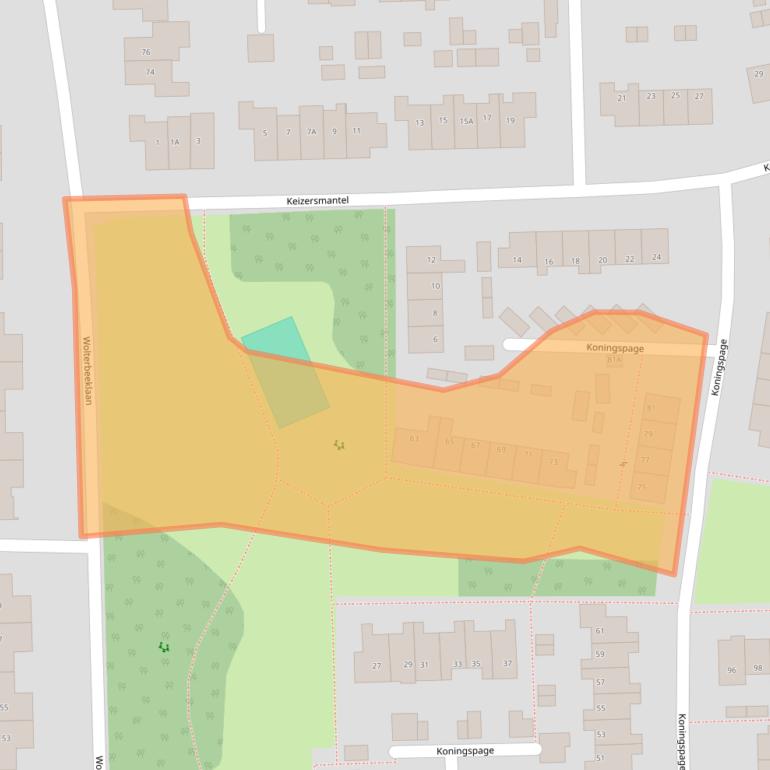 Kaart van postcodegebied 7361ZT.