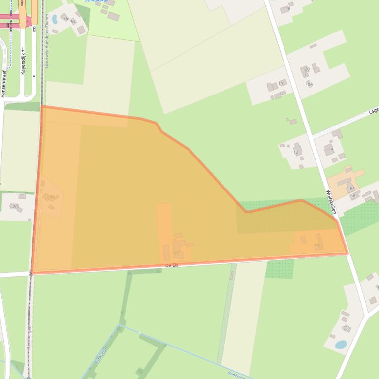 Kaart van postcodegebied 7364AC.