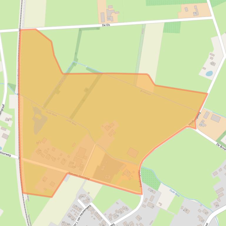 Kaart van postcodegebied 7364AD.