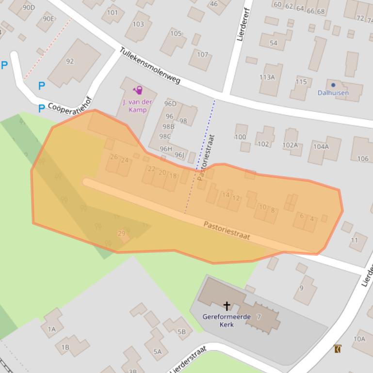 Kaart van postcodegebied 7364AZ.