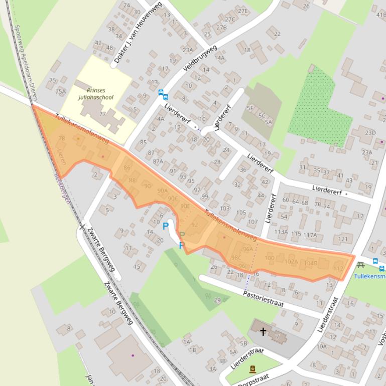 Kaart van postcodegebied 7364BC.