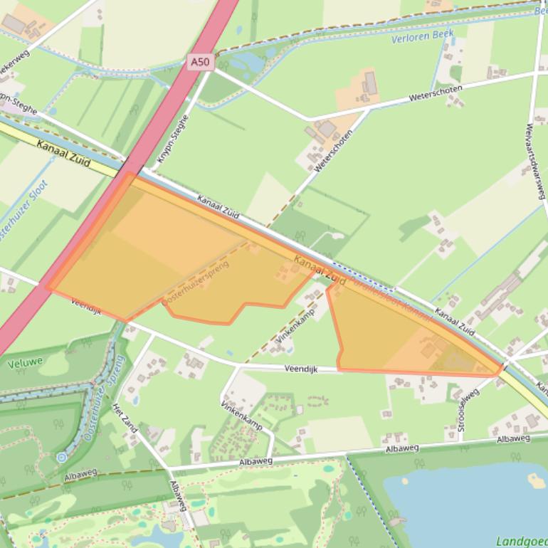 Kaart van postcodegebied 7364CA.