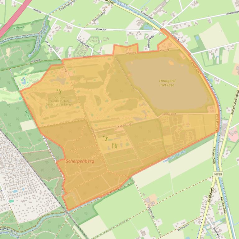 Kaart van postcodegebied 7364CB.