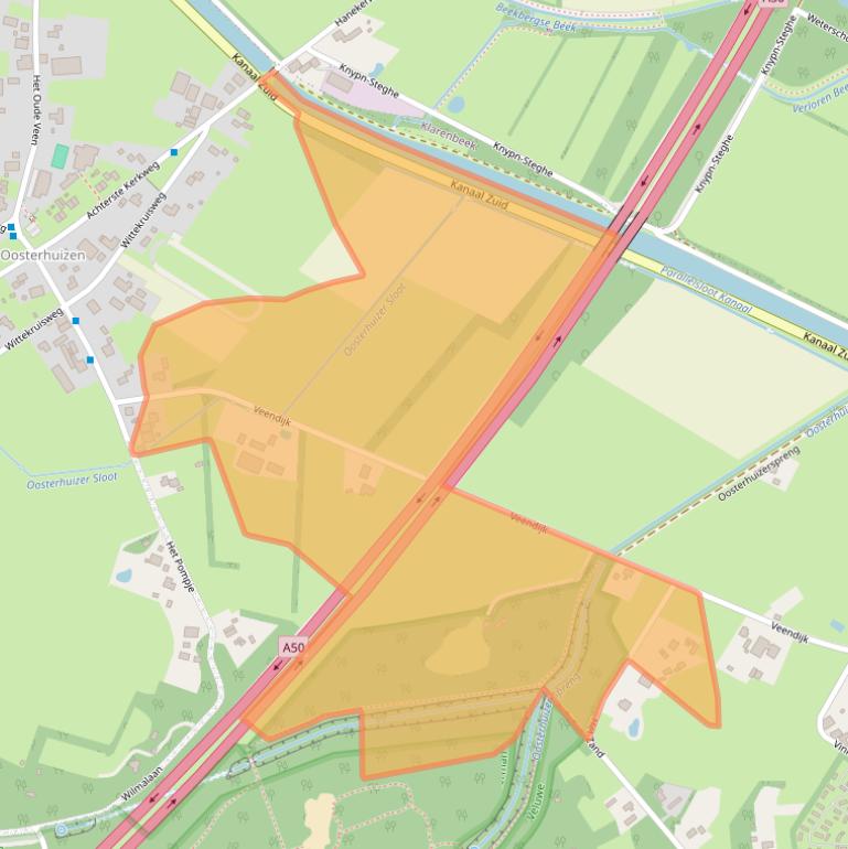 Kaart van postcodegebied 7364CC.