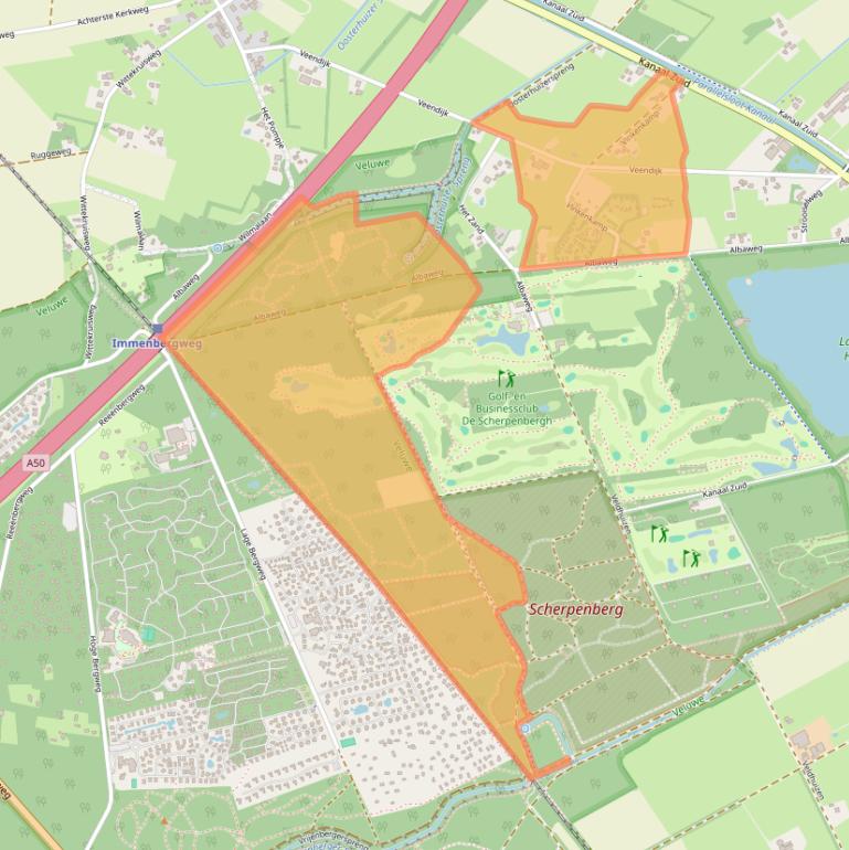 Kaart van postcodegebied 7364CD.