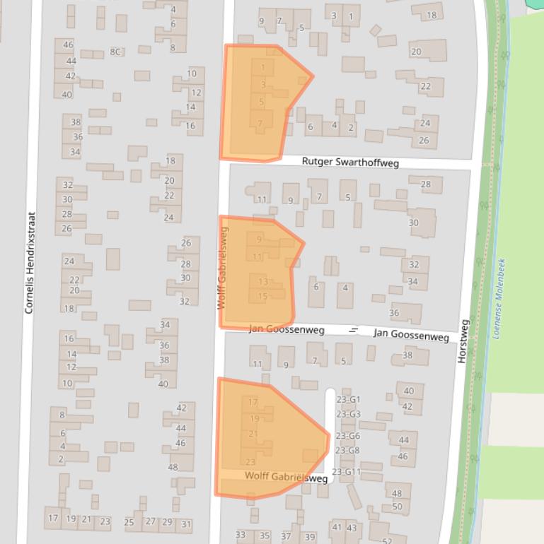 Kaart van postcodegebied 7371BH.