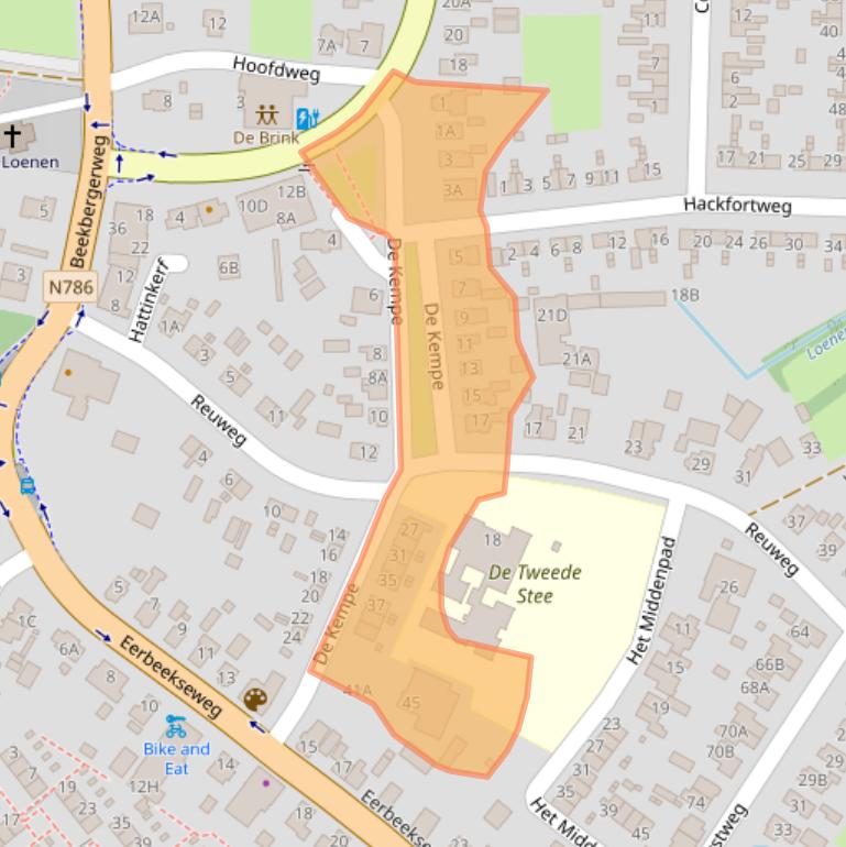 Kaart van postcodegebied 7371BT.