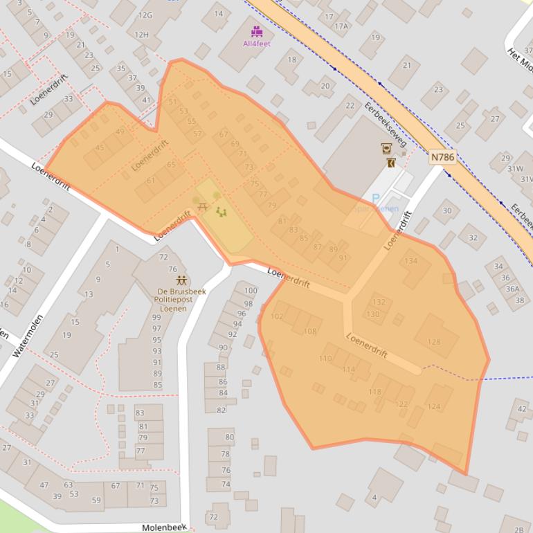 Kaart van postcodegebied 7371CN.