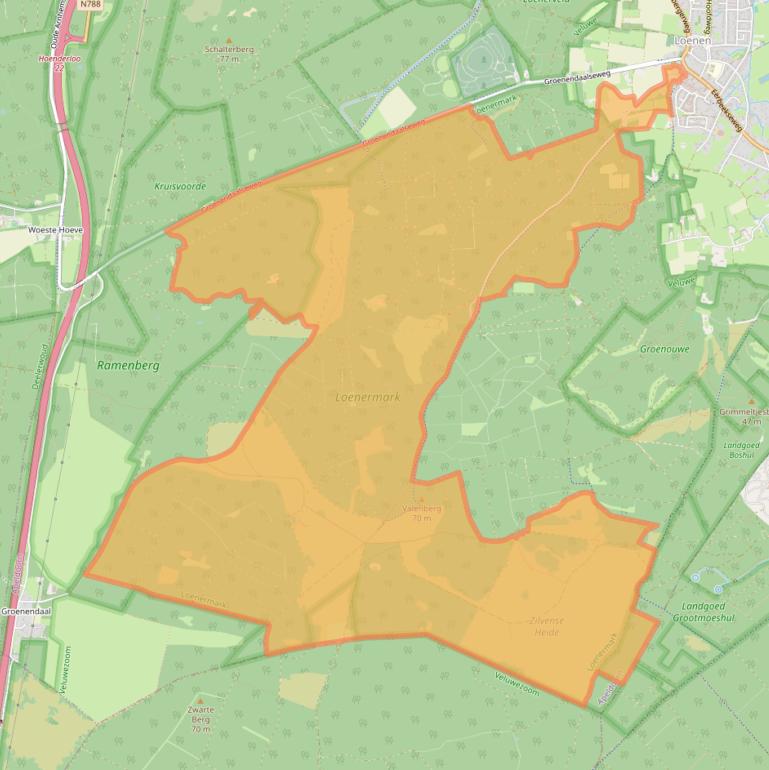 Kaart van postcodegebied 7371CP.