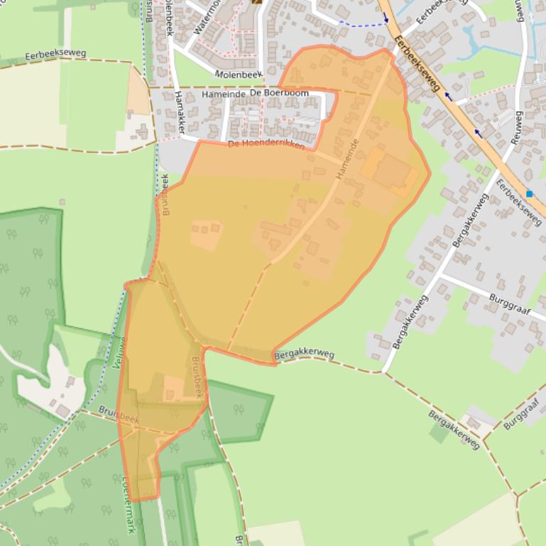 Kaart van postcodegebied 7371CS.