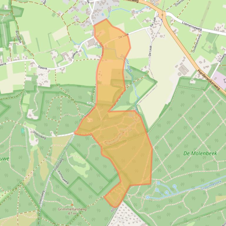 Kaart van postcodegebied 7371DB.