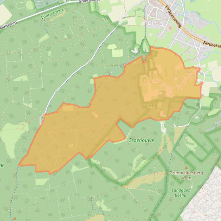 Kaart van postcodegebied 7371DE.