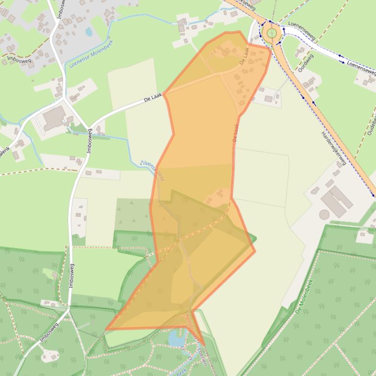 Kaart van postcodegebied 7371DG.