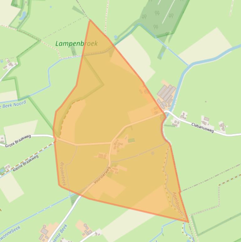 Kaart van postcodegebied 7371EM.