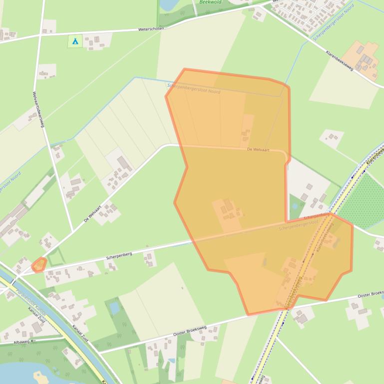 Kaart van postcodegebied 7381AB.