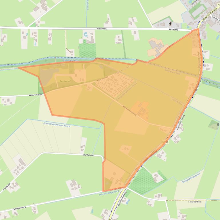 Kaart van postcodegebied 7381AC.