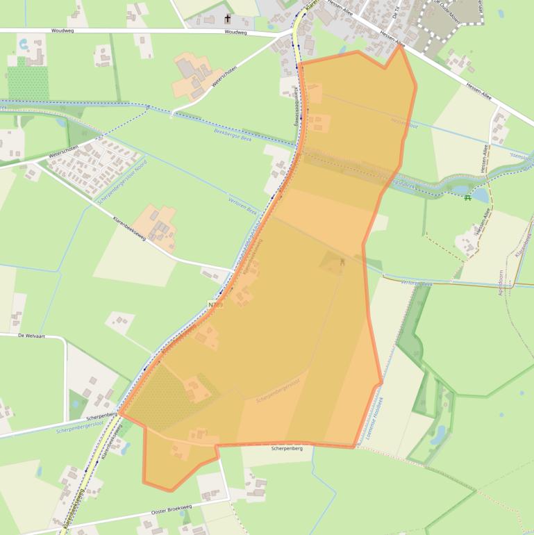 Kaart van postcodegebied 7381AD.