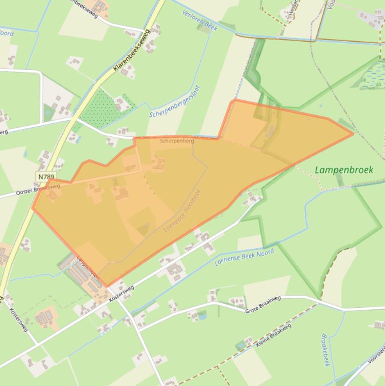 Kaart van postcodegebied 7381AE.