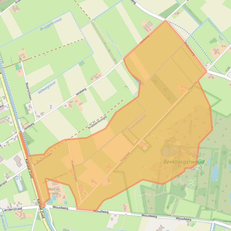 Kaart van postcodegebied 7381AN.