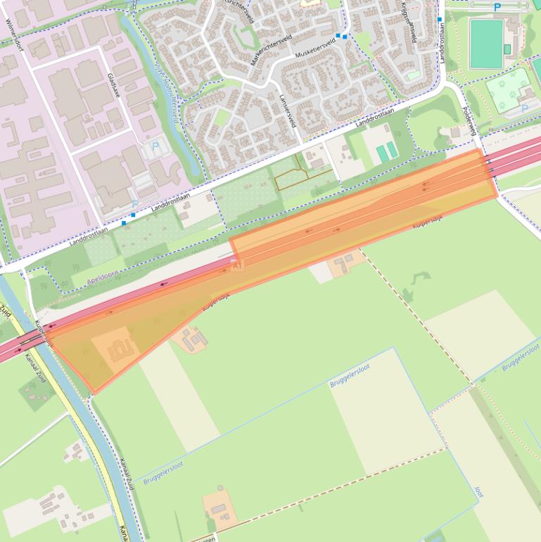 Kaart van postcodegebied 7381AX.