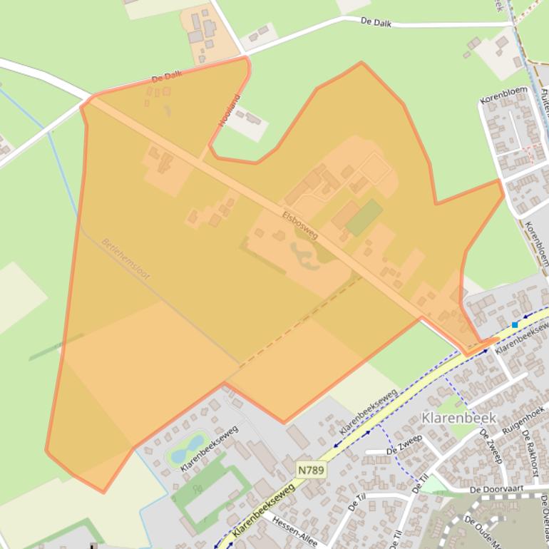 Kaart van postcodegebied 7381BJ.