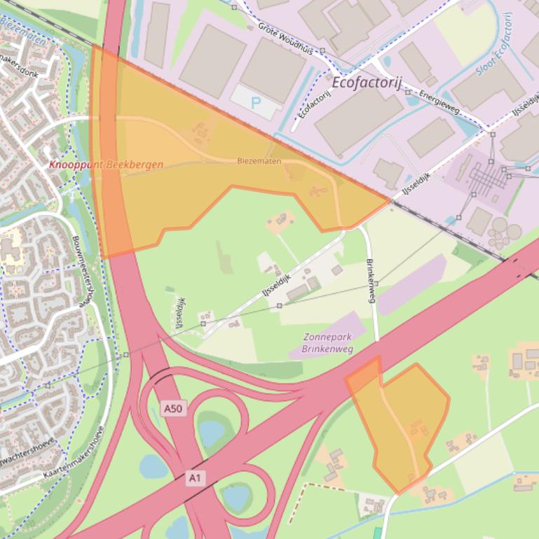 Kaart van postcodegebied 7381BN.