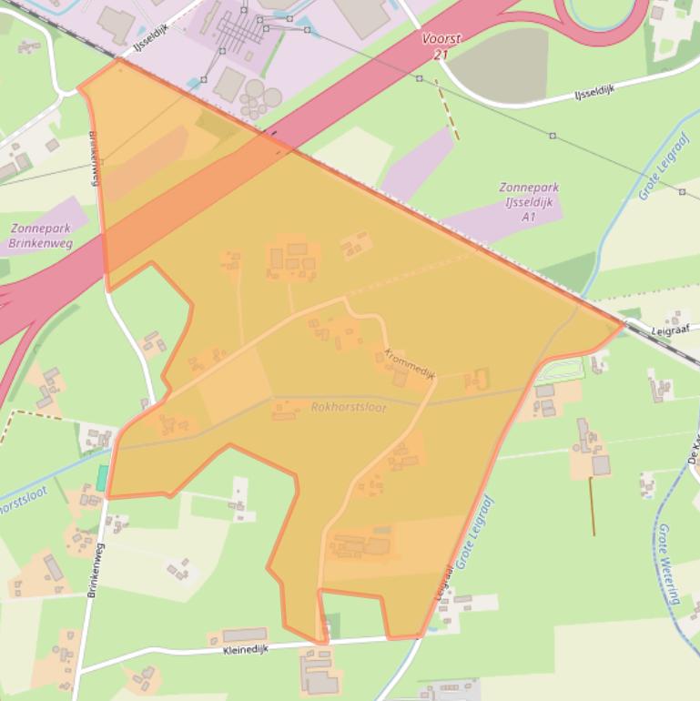 Kaart van postcodegebied 7381BT.