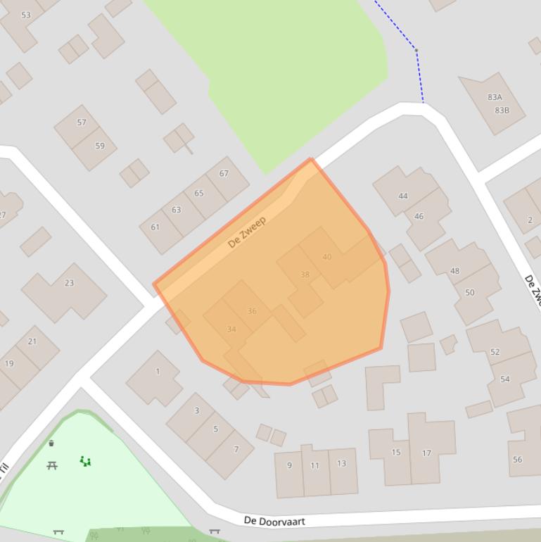 Kaart van postcodegebied 7381CE.