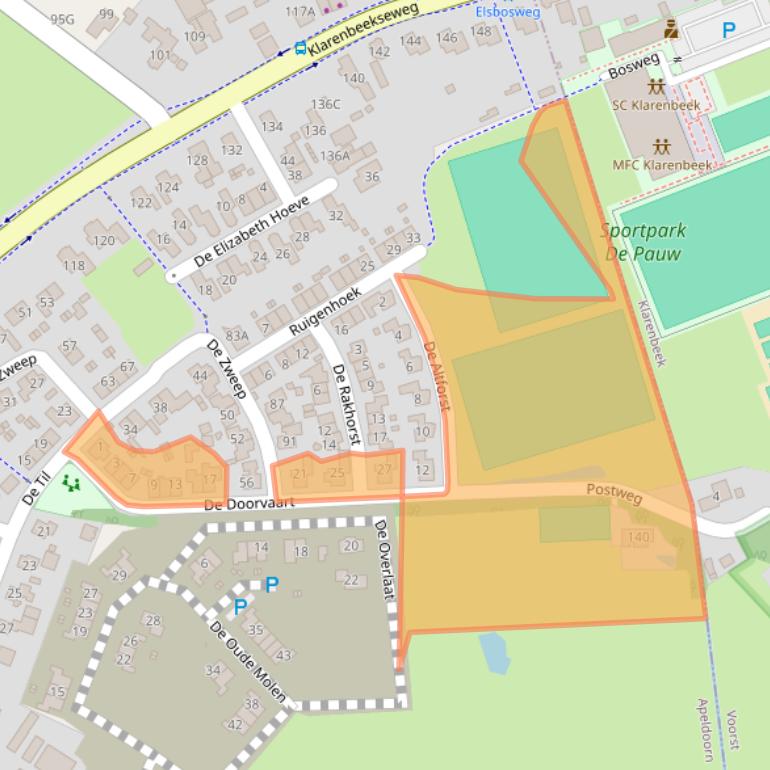 Kaart van postcodegebied 7381CJ.