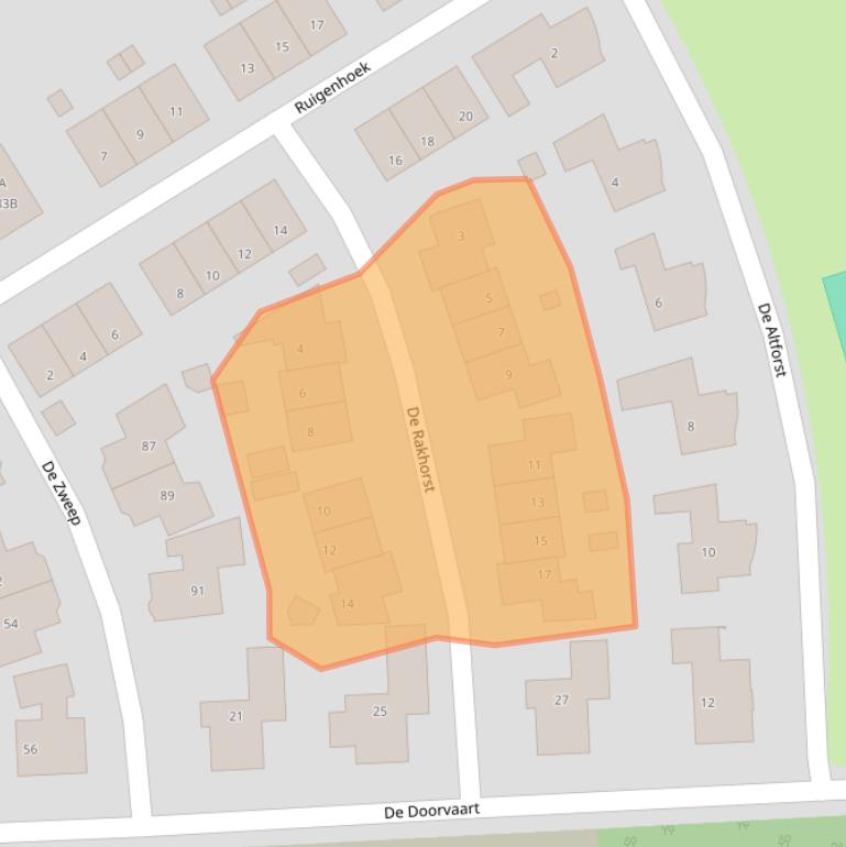 Kaart van postcodegebied 7381CK.