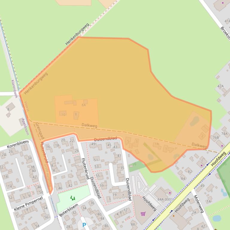 Kaart van postcodegebied 7382AA.