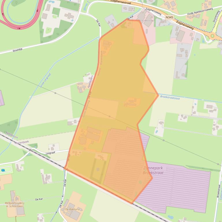 Kaart van postcodegebied 7382AH.