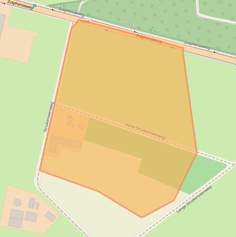 Kaart van postcodegebied 7382BA.